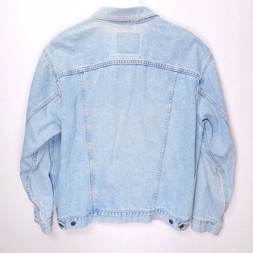 Levis 70507-4834 Denim Trucker Jacket Mens XL Light Wash Made in USA Vintage 90s